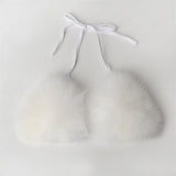 Fur Bikini Set Fuzzy Bathing Suit for Women