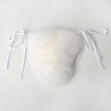 Fur Bikini Set Fuzzy Bathing Suit for Women