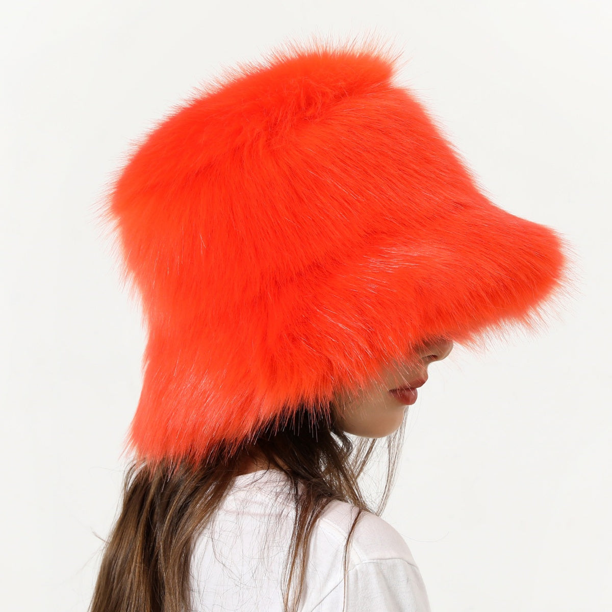 Fur Bucket Hat Women's Winter Fluffy Hat