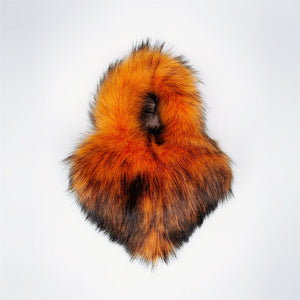 heart shaped fur bag small fluffy tote purse for women in orange Alicefurs