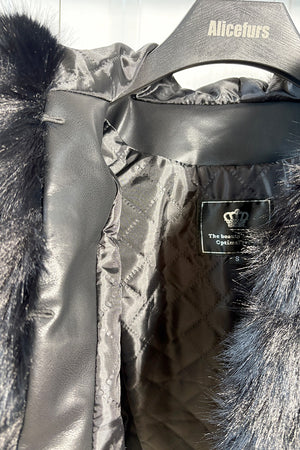 hooded faux fur jackets fluffy cropped outerwear for women in black 8 Alicefurs