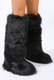 Knee High Faux Fur Boots for Women