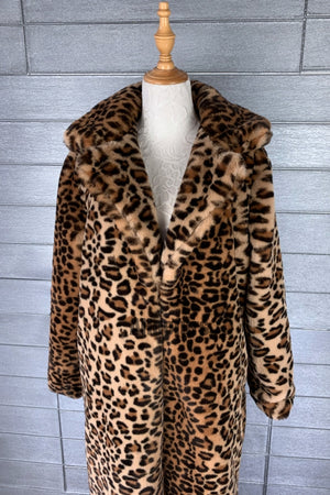 leopard faux fur coat winter full length outerwear for women 9 Alicefurs