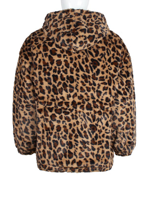 leopard faux fur jacket winter short hooded fuzzy outwear for men in brown 6 Alicefurs