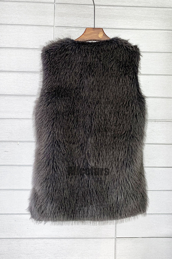 Long Faux Fur Vest for Women