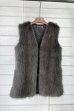 Long Faux Fur Vest for Women