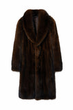 Men's Faux Mink Coat Winter Shawl Collar Fur Overcoat