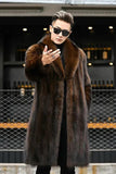 Men's Faux Mink Coat Winter Shawl Collar Fur Overcoat