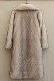 Men's Faux Fur Coat Long White Overcoat