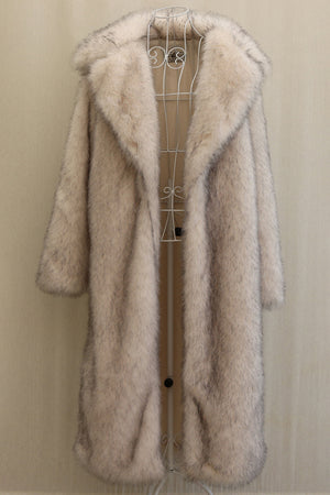 mens faux fur coat long white overcoat 2 Alicefurs