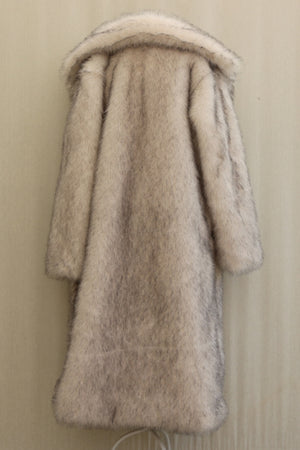 mens faux fur coat long white overcoat 3 Alicefurs