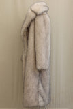 Men's Faux Fur Coat Long White Overcoat