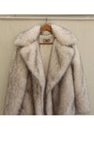 Men's Faux Fur Coat Long White Overcoat