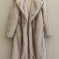 mens faux fur coat long white overcoat Alicefurs
