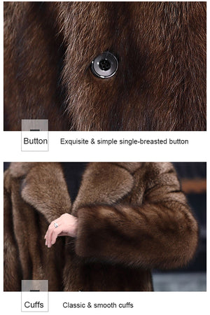 mens faux mink coat plus size brown casual overcoat 7 Alicefurs