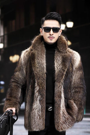 mens faux mink jacket winter short fluffy outerwear 1 Alicefurs