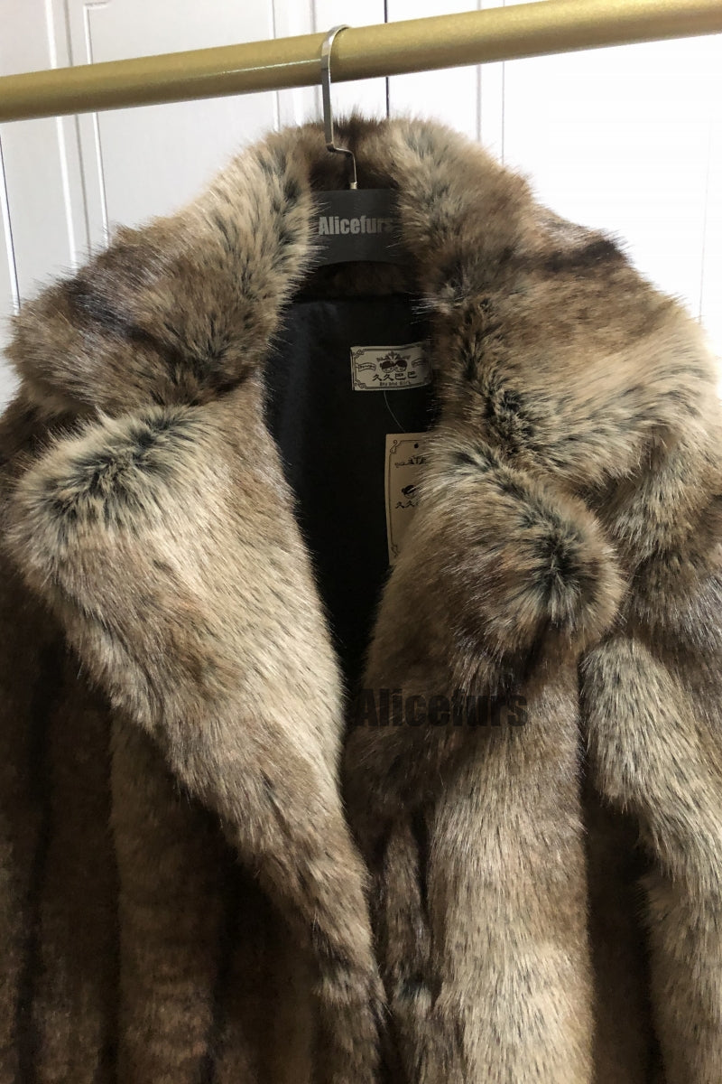 Men's Faux Mink Jacket Winter Short Fluffy Outerwear
