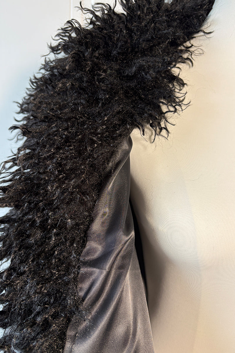 Mongolian Faux Fur Coat Long Shaggy Overcoat for Women