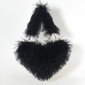 mongolian knee high fur boots and purse holiday matching set for women in black 2 Alicefurs