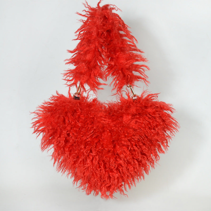 Mongolian Knee High Fur Boots and Purse Holiday Matching Set for Women