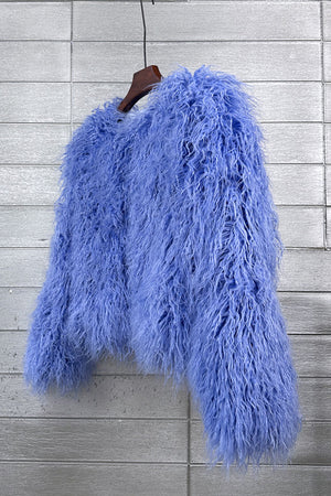 mongolian lamb fur jacket womens curly short coat in blue 1 Alicefurs