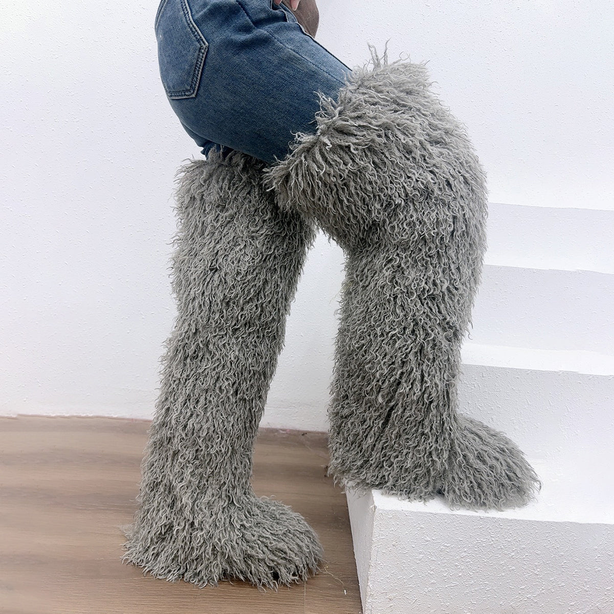 Over the Knee Fur Boots for Women