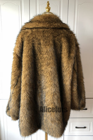 oversized faux fur coat fluffy mid length overcoat for women 13 Alicefurs
