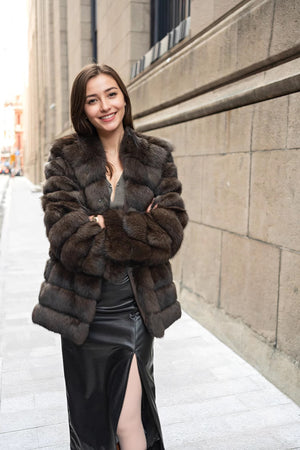 russian sable coat luxury hooded faux fur overcoat for women 5 Alicefurs
