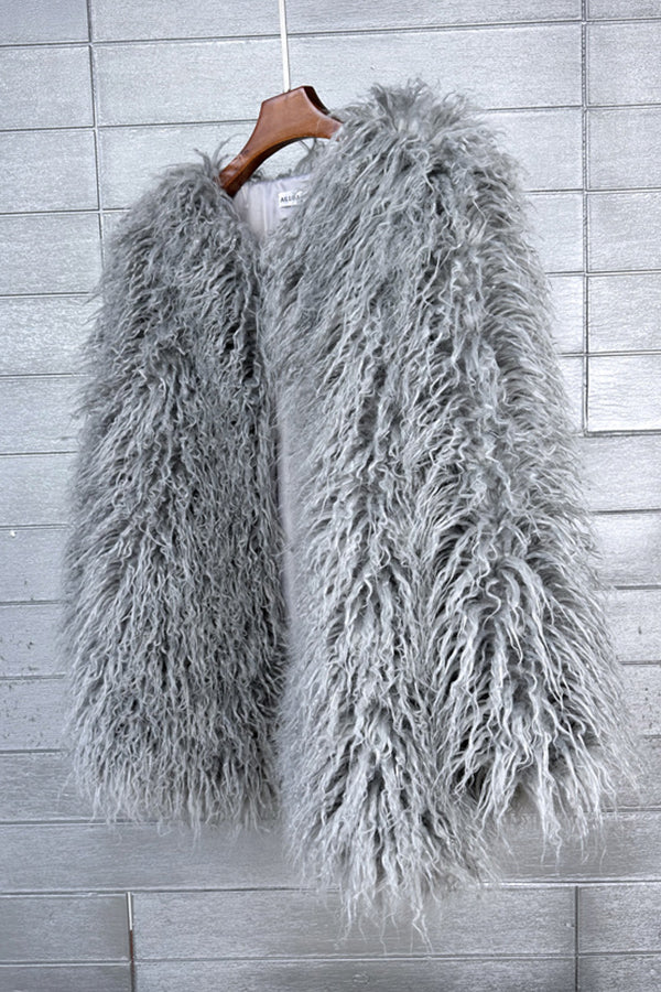Shaggy Faux Fur Jacket Ladies' Winter Fluffy Coat