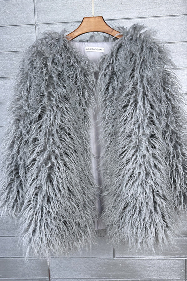 Shaggy Faux Fur Jacket Ladies' Winter Fluffy Coat