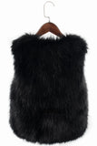 Short Faux Fur Vest Autumn Winter Waistcoat for Women