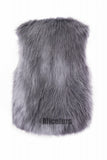 Short Faux Fur Vest Autumn Winter Waistcoat for Women