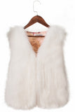 Short Faux Fur Vest Autumn Winter Waistcoat for Women