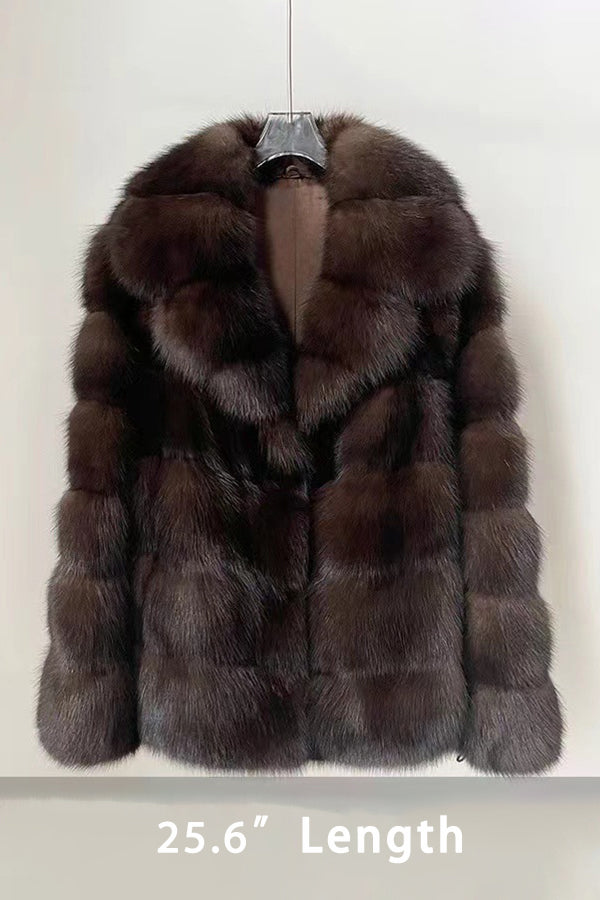 short faux sable fur coat long vintage fluffy overcoat for women Alicefurs