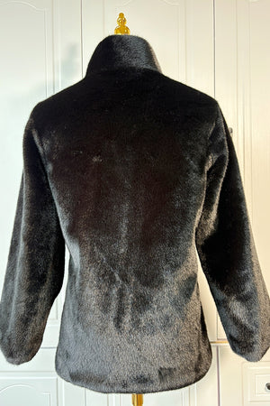 vintage faux mink jacket short fake fur coat for women 10 Alicefurs