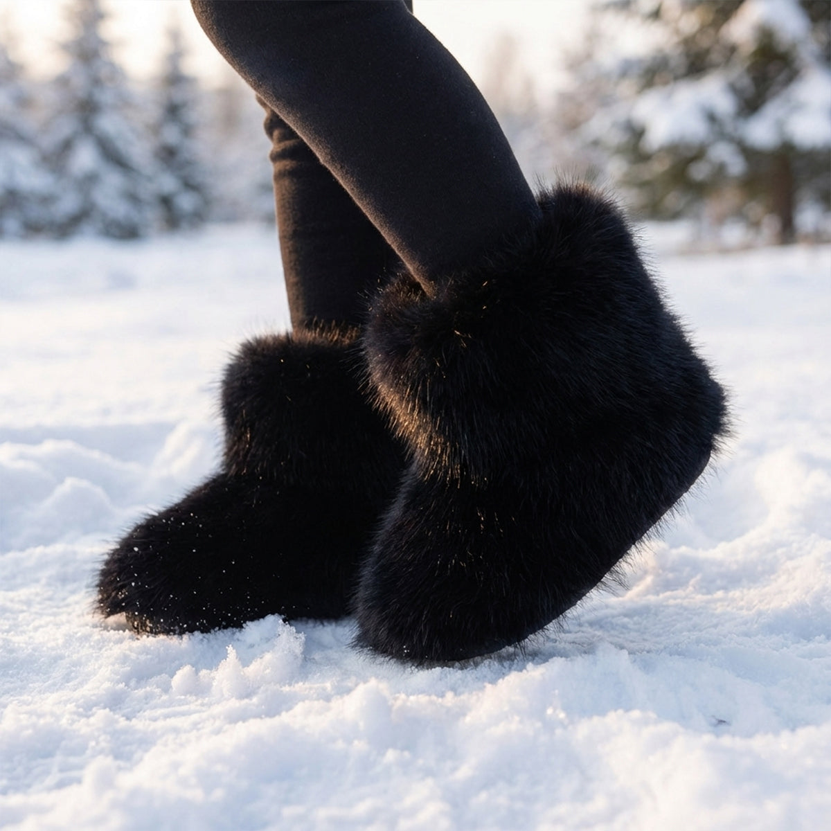 Winter Faux Fur Boots for Toddlers and Little Kids