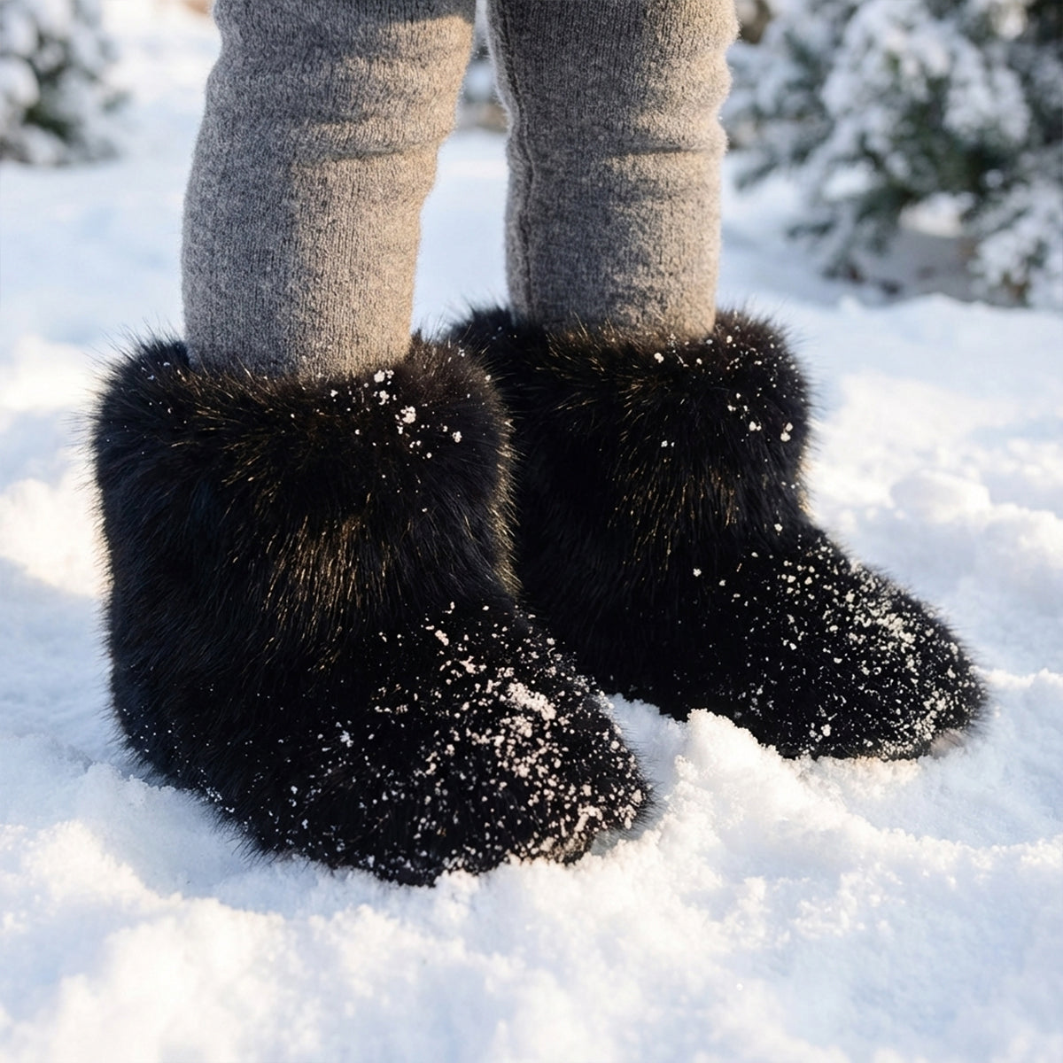 Winter Faux Fur Boots for Toddlers and Little Kids