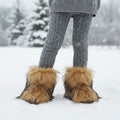 winter faux fur boots for toddlers and little girls in brown 8 Alicefurs