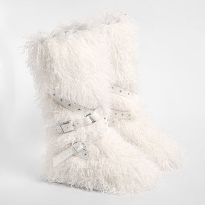 y2k mongolian fur boots knee high shaggy boots for women in white in white 5 Alicefurs